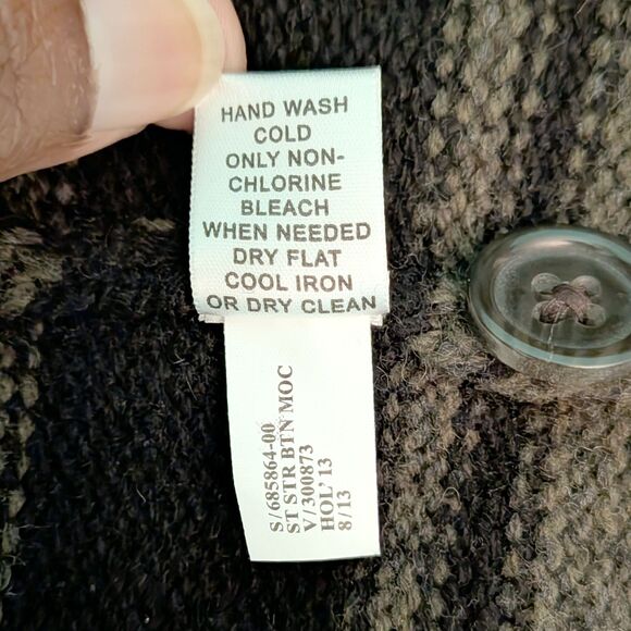 Banana Republic Cardigan Sweater Mens M Chunky Knit Wool Blend Grandpa Grunge - Picture 8 of 8